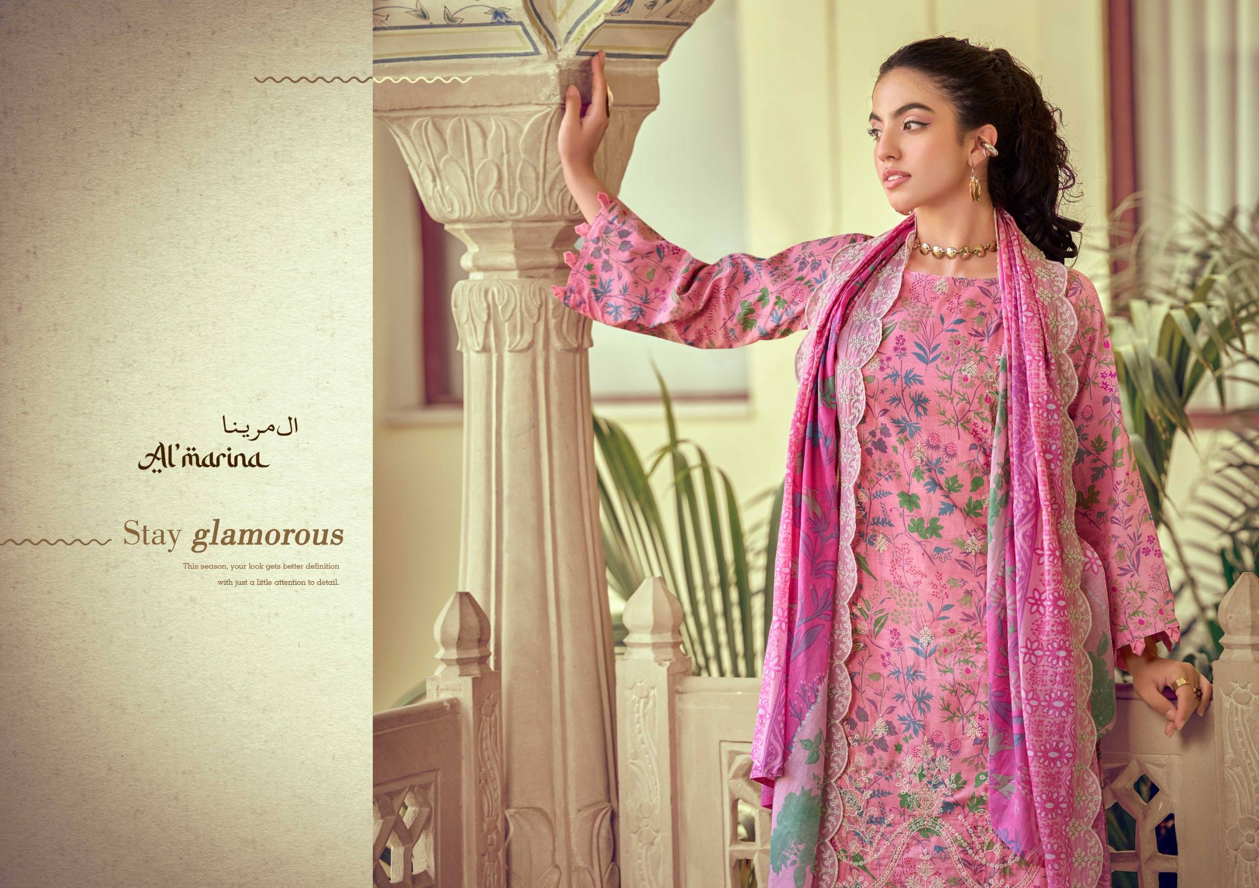 CHIKANKARI VOL 5 by ALMARINA 109001 To 109008 Series Beautiful Pakistani Suits Wear Pure Cotton Dresses At Wholesale Price